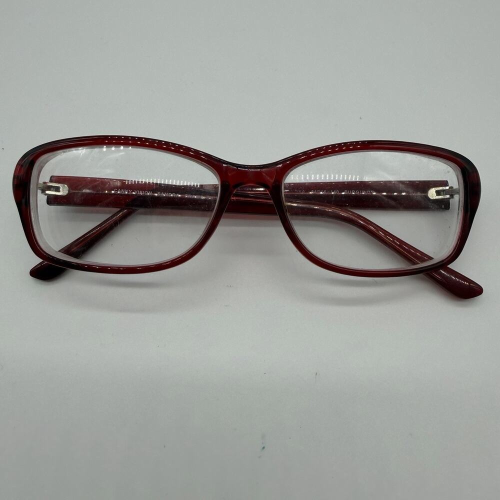 Canny Vision Sandra Eyeglass Frames Only Burgundy Red Full Rim 54-16-140